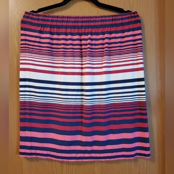 LOFT Pink Barbiecore Striped Skirt Size M - Picture 3 of 4